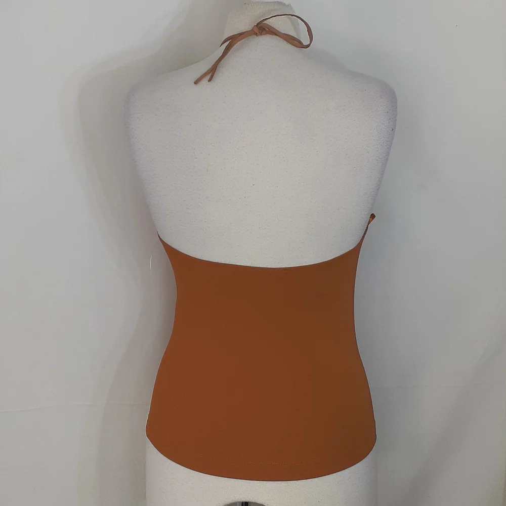 Donna Karan mustard orange blouse size small - Picture 5 of 7
